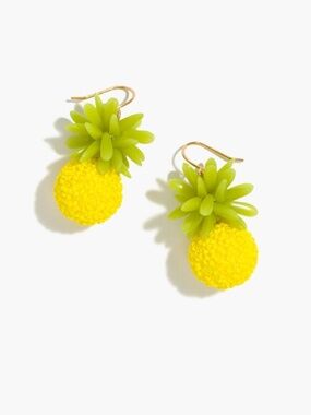 J. Crew Pineapple Beaded Earrings Summer Statement Jewellery